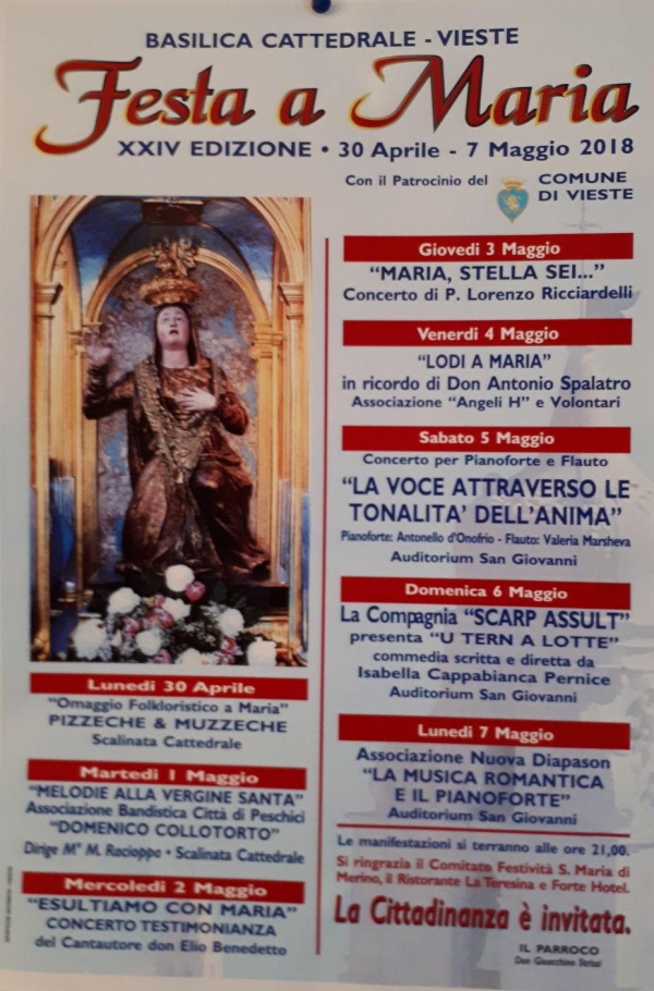 Vieste/ La Festa di S. Maria di Merino  7-10 maggio  IL PROGRAMMA -