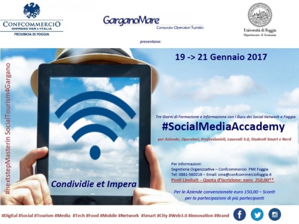 PARTECIPA ANCHE TU A #SocialMediaAccademy, IL CORSO DI ALTO LIVELLO PER LA GESTIONE DEI SOCIAL MEDIA