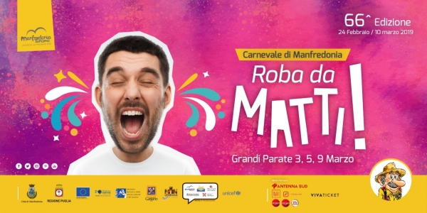 66 Carnevale di Manfredonia: sul circuito nazionale VIVATICKET. In vendita i posti delle tribune di piazza Marconi per le tre gran parate del 3,5 e 9 marzo 2019