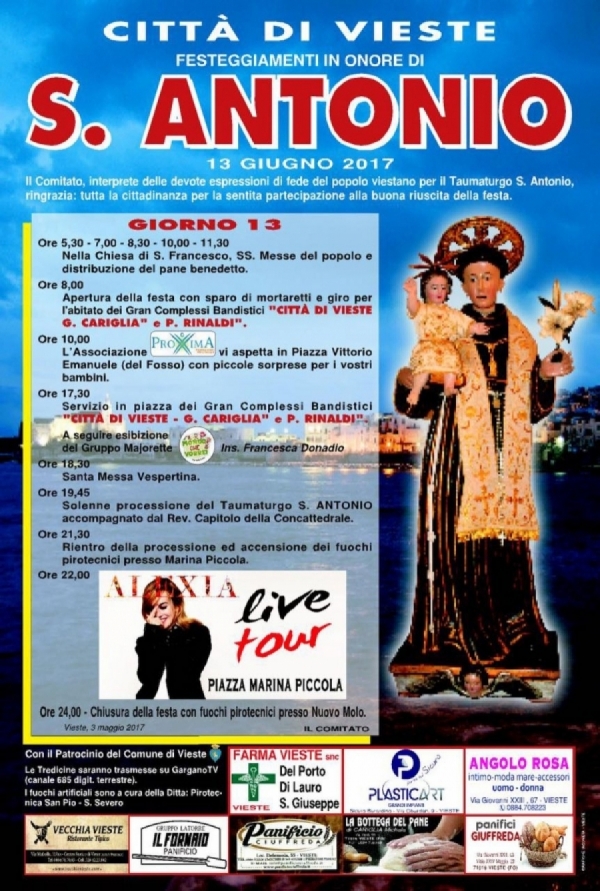 Vieste/ E S. Antonio! IL PROGRAMMA -