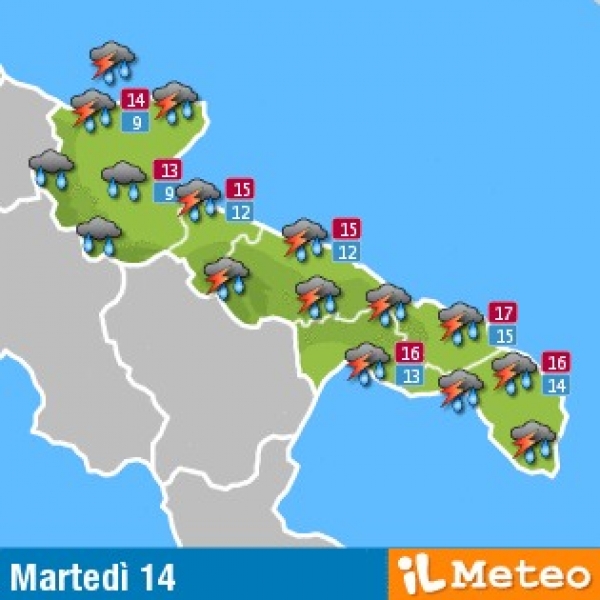 Vieste - ALLERTA PER RISCHIO IDROGEOLOGICO E METEOROLOGICO PER EVENTI METEO AVVERSI