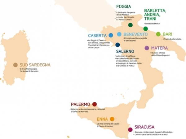 Unesco/ Nasce Patrimoni del Sud. Iniziative in Basilicata, Campania, Puglia, Sardegna e Sicilia