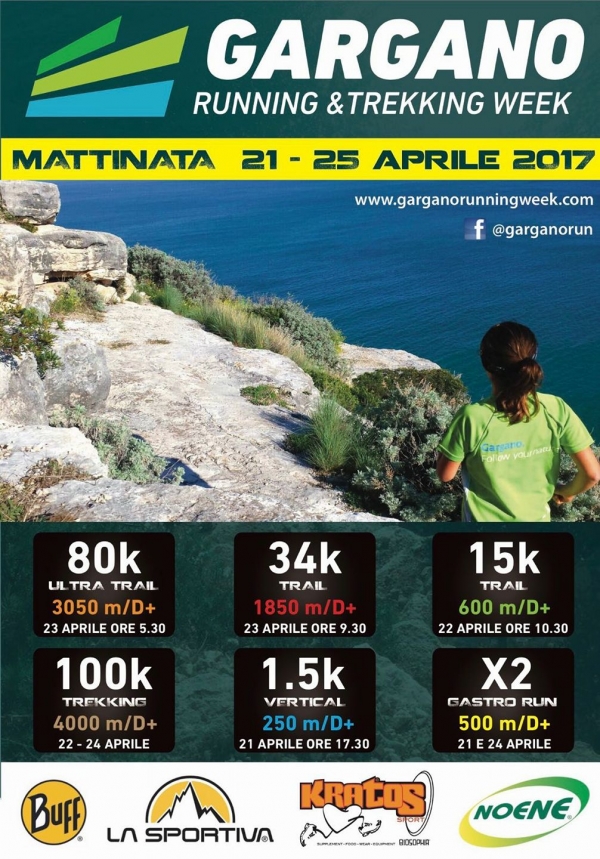 Dal 21 al 25 aprile 2017 si svolger a Mattinata la quarta edizione della Gargano Running Week, evento sportivo organizzato dallASD Gargano Run.