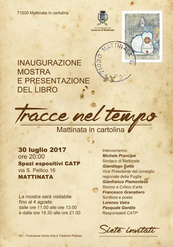 Mattinata/ Le TRACCE NEL TEMPO in mostra nelle caroline