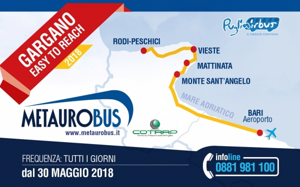 Gargano Easy To Reach/ Bari Apt ‐ Manfredonia - Monte Sant'Angelo ‐ Mattinata ‐ Vieste ‐ Rodi - Peschici Loc. Calenelle ‐